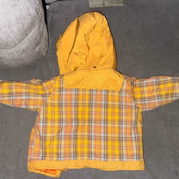Vintage Grettings from saint moooritz luxury Plaid Yellow and Orange Kids Jacket - Picture 3 of 3